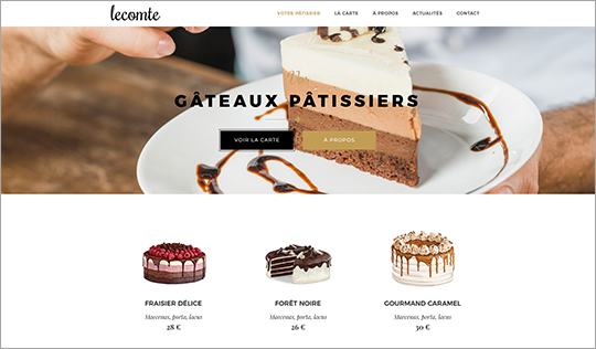 creation site internet saint brieuc patisserie